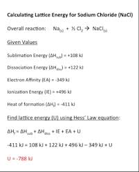 Lattice Energy Definition Trends Equation Video