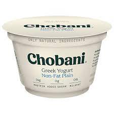 chobani non fat plain greek yogurt