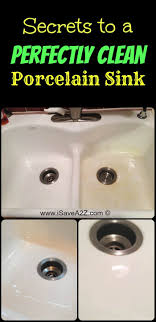 remove stains from a porcelain sink