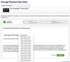 how to change credit card due dates