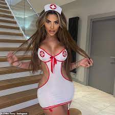 Chloe Ferry puts on a very busty display in racy Halloween nurse costume |  Daily Mail Online