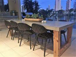 Polished Concrete Dining Table Patio