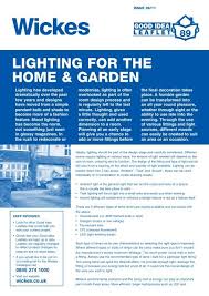 Lighting For The Home Amp Garden Wickes
