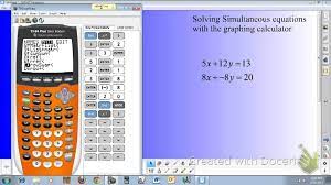solving simultaneous equations using