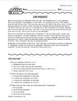 This fun science activity is perfect for national chemistry week…. Earthquakes Reading Passage Comprehension Questions Science Gr 3 4 Teachervision