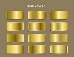 gold color vector art icons and