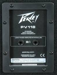 pv 118 subwoofer peavey electronics