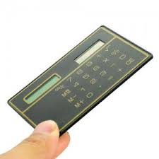 Buy Mini Slim Credit Card Solar Power Pocket Calculator