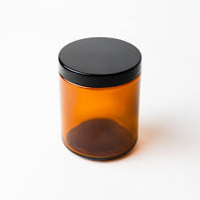 Amber Glass Jar With Lid 20cl Sold In