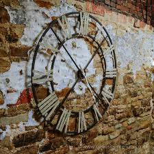 Large Iron Wall Clock Indoor Roman