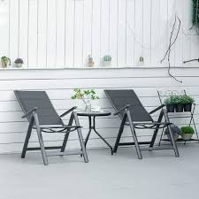 Outsunny Set Of 2 Folding Patio Chairs