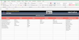 database excel template
