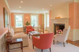 peach color to decorate amazing interiors