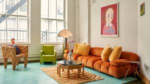 this soho loft shows off colorblocked
