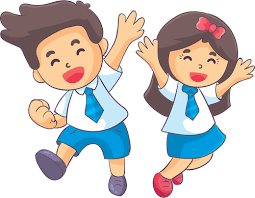 Happy schoolkids | Public domain vectors