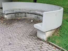 Curved Concrete Bench Concrete Garden