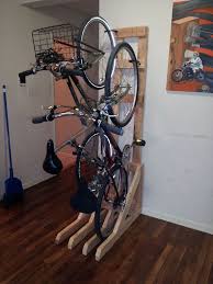 If you like to ride a bike, or enjoy long rides on a bike, or maybe you use your bike for exercises in. Vertical Bike Rack From 2x4s Diy Bike Rack Vertical Bike Rack Hanging Bike Rack