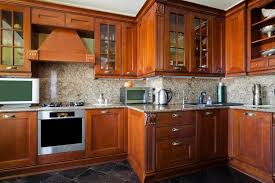 wood glass front cabinets