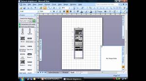 how to add a server rack to visio
