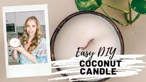 diy coconut candle made from coconut