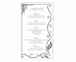 Free Printable Menu Card Templates Unique Wedding Menu