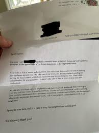 nasty anonymous letter claims
