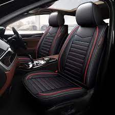 Red Black Pu Leather Car Seat Covers