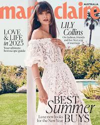 lily collins is glam for marie claire