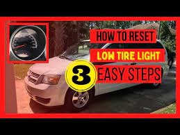how to reset low tire pressure light on