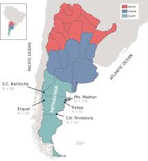 map of argentina showing the three main