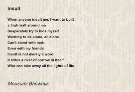 insult insult poem by mousumi bhowmik