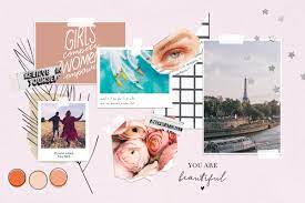 a mood board with picsart collage maker