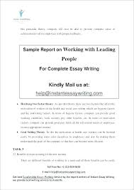 Report Structure Template Academic Example