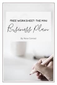 The Mini Business Plan Nora Conrad