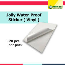 jolly water proof vinyl sticker paper