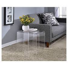 Acrylic Nesting Tables 18x18x18 And