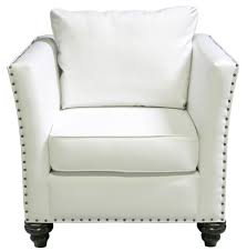 nailhead chair white leather designer8