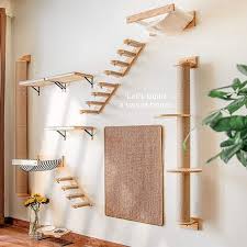 Wall Mounted Wooden Cat Furniture