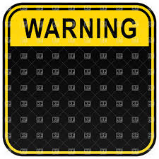 Blank Square Warning Sign Template Stock Vector Image