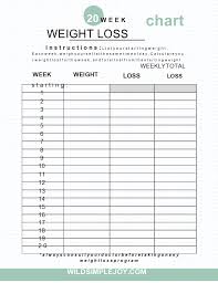 40 blank weight loss tracker templates