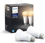 549592 Hue White Ambiance A19 2 Pack LED Smart Bulb Philips