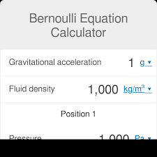 Bernoulli Equation Calculator