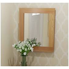 Solid Wooden Oak Frame Small Mirror For