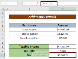 calculating withholding tax in excel