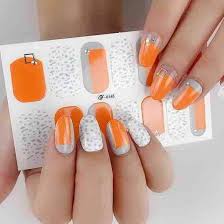 orange flair gel nail wraps walmart com