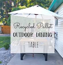 Recycled Pallet Outdoor Dining Table