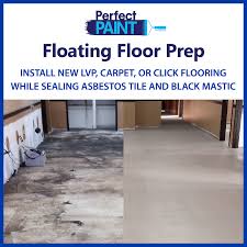 perfectpaint floorprep seal asbestoastics for installation of new carpet lvp and floating floors 2 gallons light grey