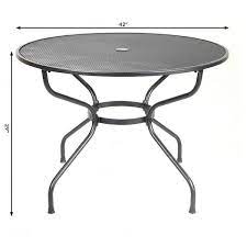 Round Steel Mesh Outdoor Dining Table
