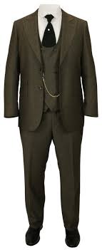 Worthington Suit Olive Brown Wool