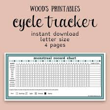 Menstrual Cycle Record Pdf Printable Period Calendar Cycle